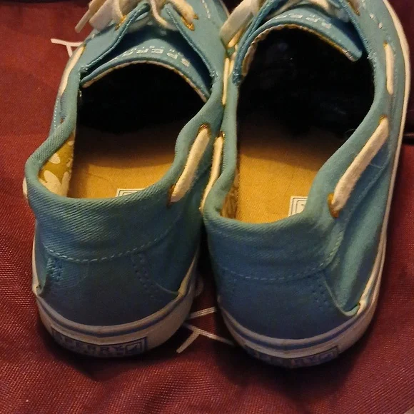 Sperry Womans Teal and White Boat Shoes 8.5 - Picture 4 of 7